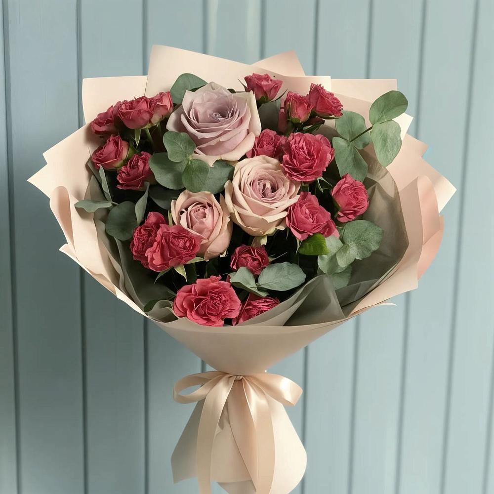 Букет цветов из: Гвоздики и Розы в Бугульму