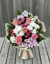 Букет цветов из:  Альстромерии, Гвоздики, Розы и Хризантемы #REPLACE_PRED# Бугульму