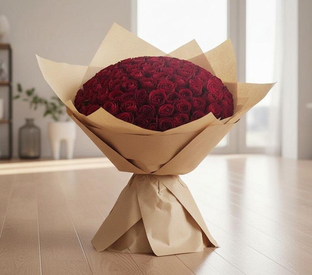 Букет 101 Красная роза в Бугульму