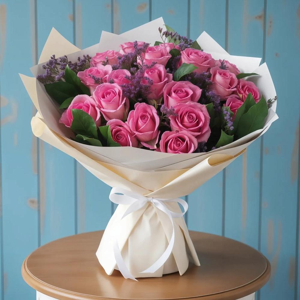 Букет счастливые мгновения в Бугульму Букет цветов из: Розы в Бугульму