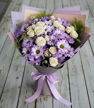 Букет цветов из:  Хризантемы и Розы в Бугульму